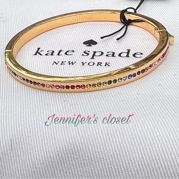 NWT ♠️ Kate Spade Pave Multicolored Bangle Bracelet - Picture 6 of 6